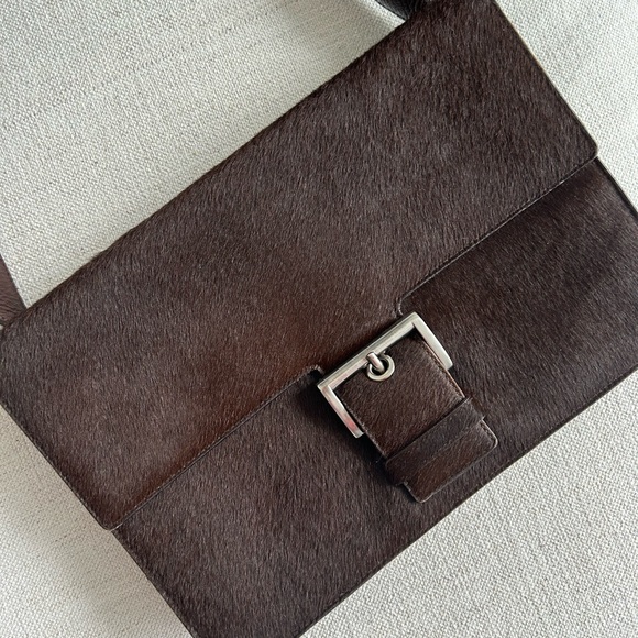 Prada vintage archive brown pony hair shoulder bag - Picture 5 of 10